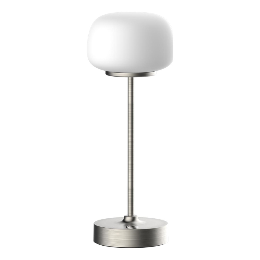 Candeeiro de mesa táctil LED com regulação RIMINI LED/2W/5V USB 2000 mAh cromado mate/branco