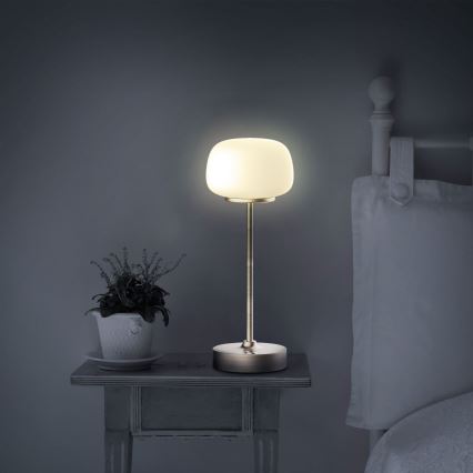 Candeeiro de mesa táctil LED com regulação RIMINI LED/2W/5V USB 2000 mAh dourado/branco