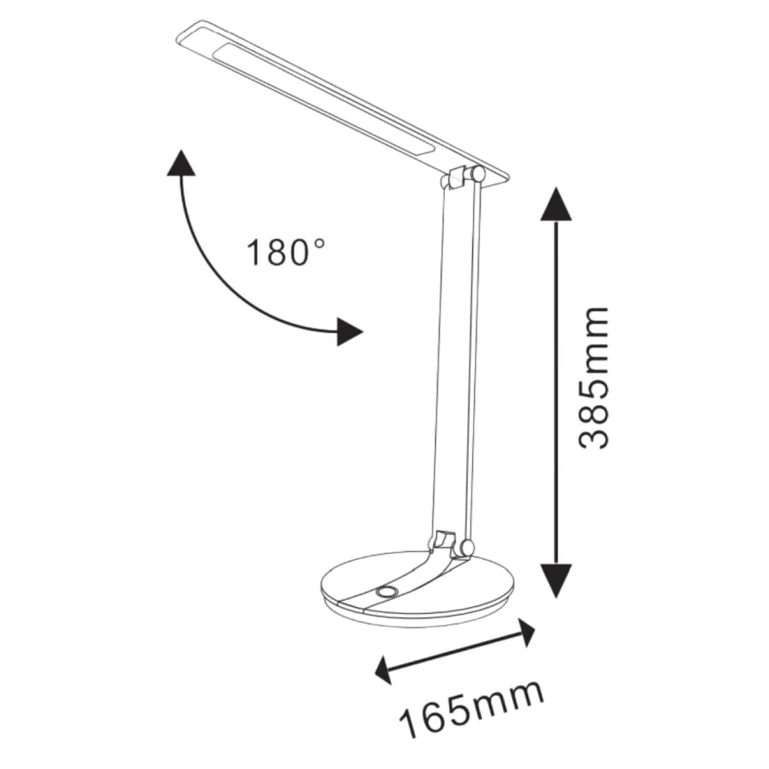 Candeeiro de mesa táctil LED com regulação SERRA LED/8W/230V preto