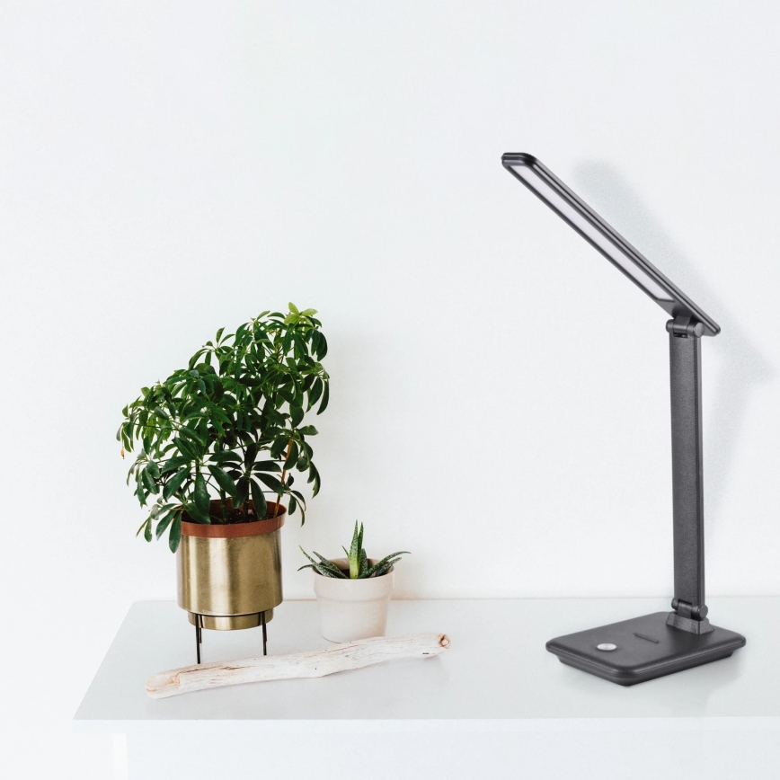 Candeeiro de mesa táctil LED com regulação VINTO LED/8W/230V preto