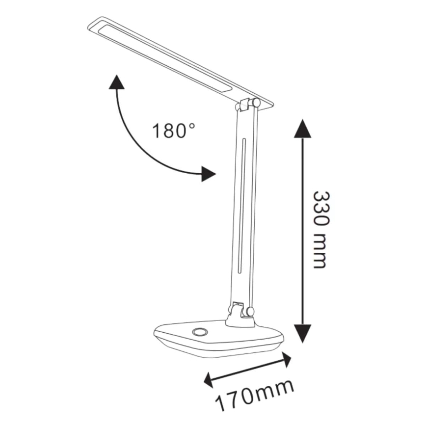 Candeeiro de mesa táctil LED com regulação VINTO LED/8W/230V preto