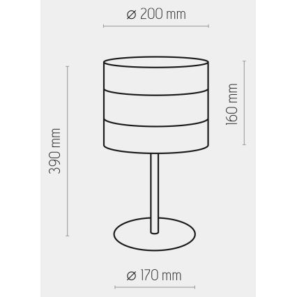 Candeeiro de mesa TAGO 1xE27/15W/230V branco/dourado