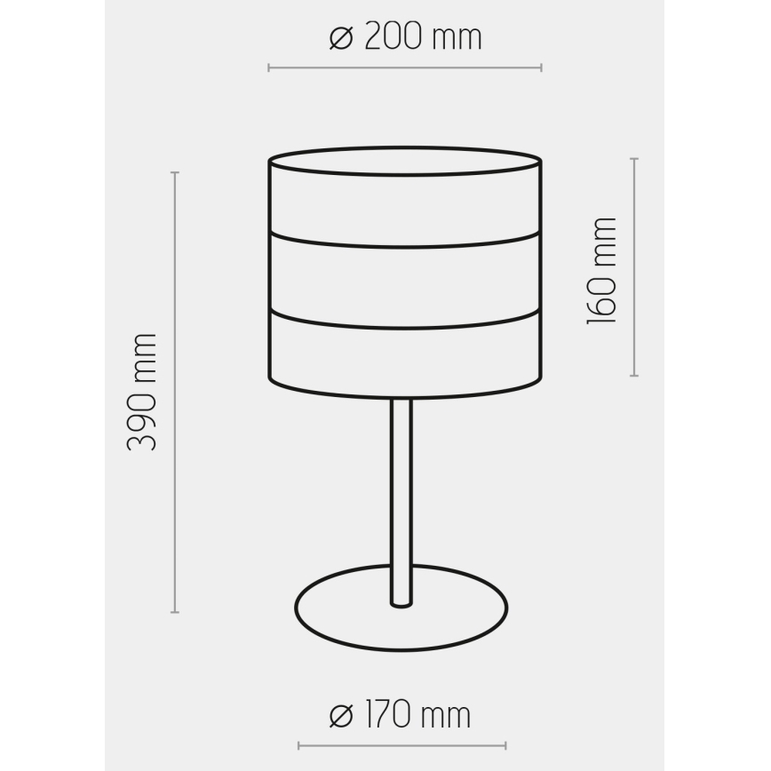 Candeeiro de mesa TAGO 1xE27/15W/230V branco/dourado