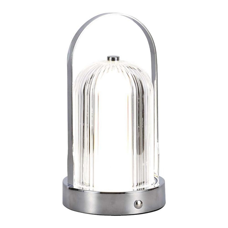Candeeiro de mesa tátil LED com regulação LED/1W/5V 3000-6000K 1800 mAh cromado mate