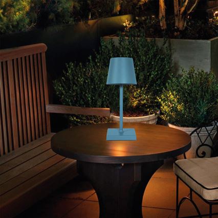 Candeeiro de mesa tátil LED com regulação LED/3,5W/5V 5200mAh azul