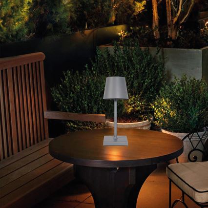 Candeeiro de mesa tátil LED com regulação LED/3,5W/5V 5200mAh cinzento