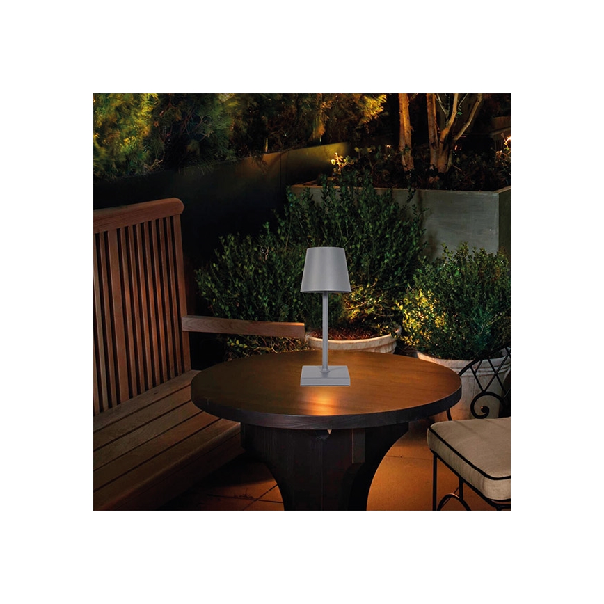 Candeeiro de mesa tátil LED com regulação LED/3,5W/5V 5200mAh cinzento