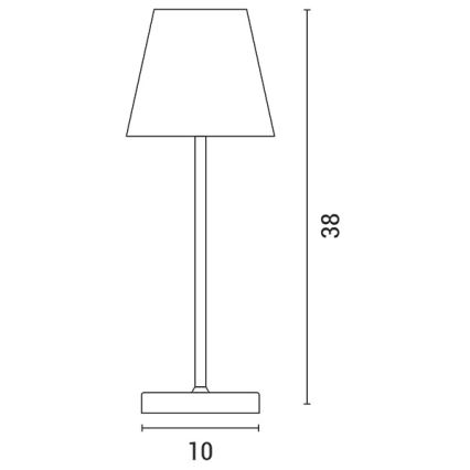 Candeeiro de mesa tátil LED com regulação LED/3,5W/5V 5200mAh verde