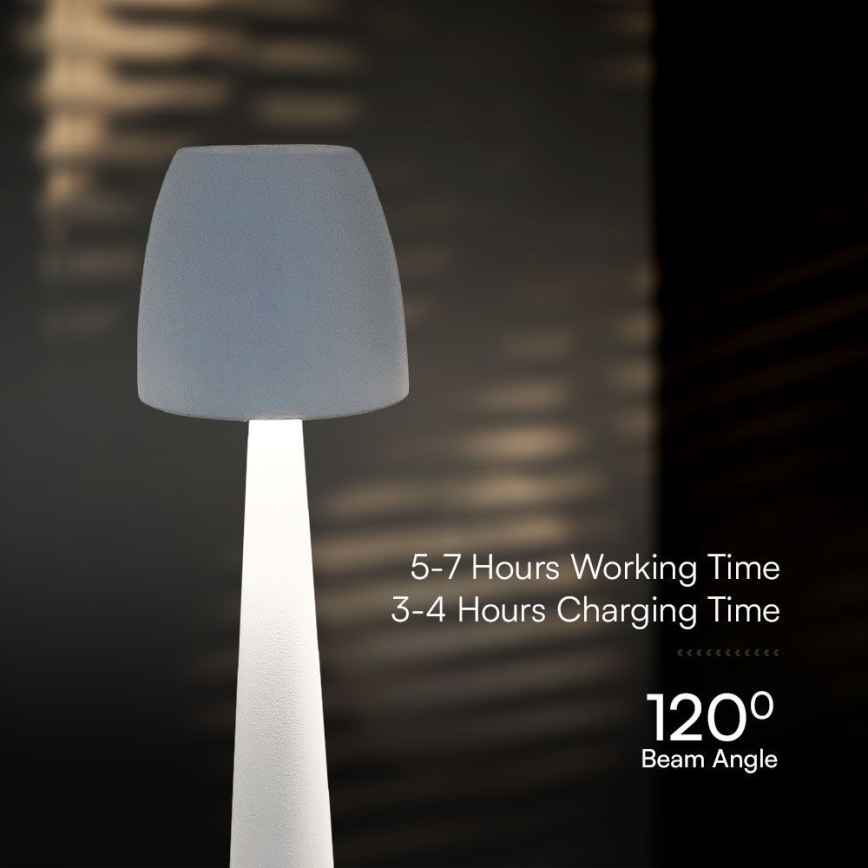 Candeeiro de mesa tátil LED com regulação LED/3W/5V 3000-6000K 1800 mAh branco
