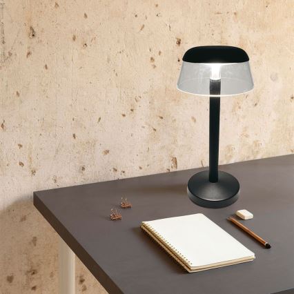 Candeeiro de mesa tátil LED com regulação LED/3W/5V 3000-6000K 1800 mAh preto