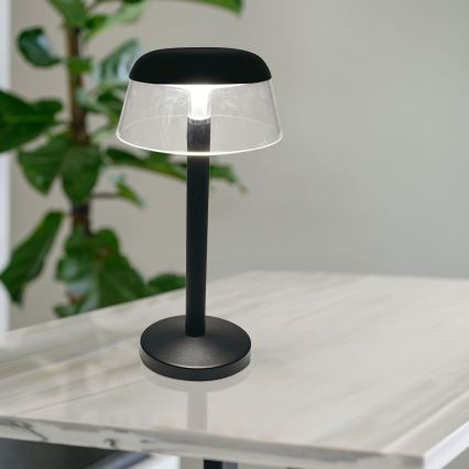 Candeeiro de mesa tátil LED com regulação LED/3W/5V 3000-6000K 1800 mAh preto