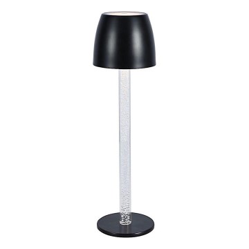 Candeeiro de mesa tátil LED com regulação LED/3W/5V 3000K 1800 mAh preto