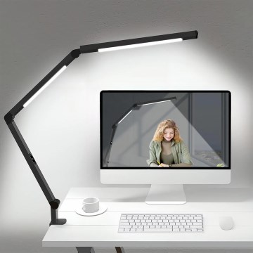 Candeeiro de mesa tátil LED flexível com regulação POINTIQ LED/12W/230V 3000/4000/5000/6500K CRI 92 preto