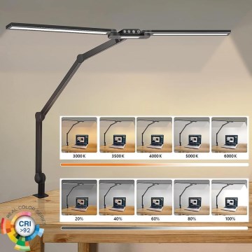 Candeeiro de mesa tátil LED flexível com regulação POINTIQ LED/24W/230V 3000-6500K CRI 92 preto