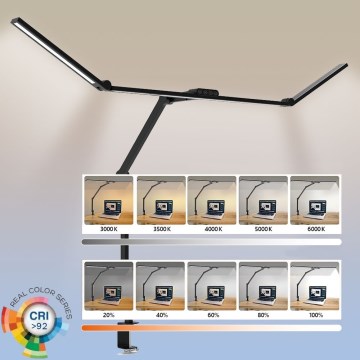 Candeeiro de mesa tátil LED flexível com regulação POINTIQ LED/36W/230V 3000-6500K CRI 92 preto