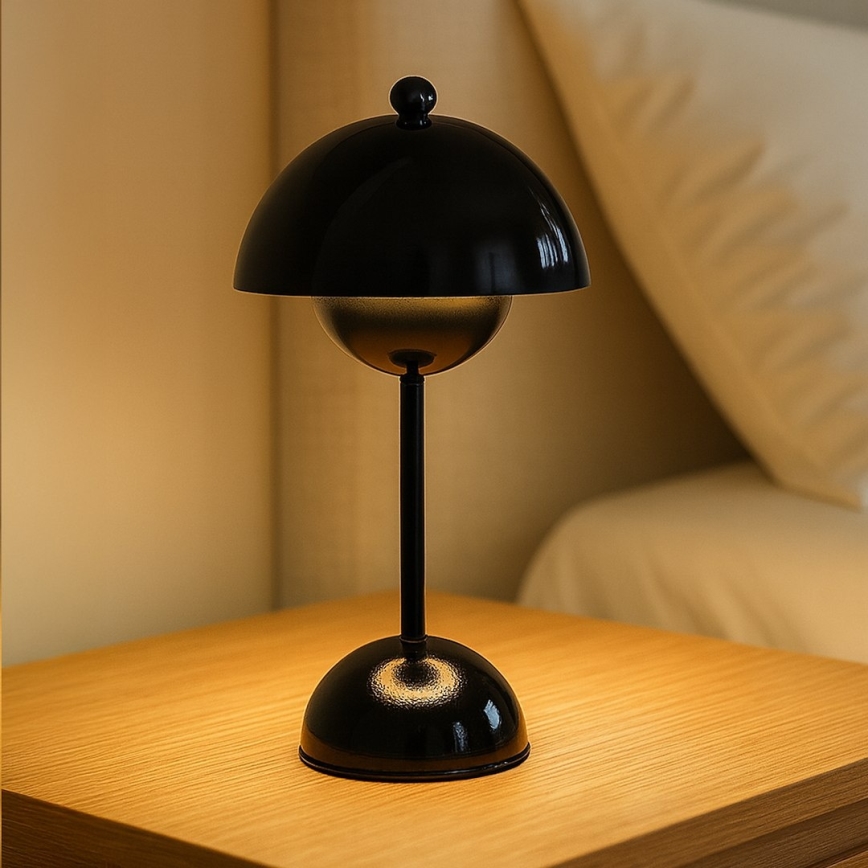 Candeeiro de Mesa Tátil LED Recarregável COSTA LED/3W/5V 2400 mAh 3000-6000K preto