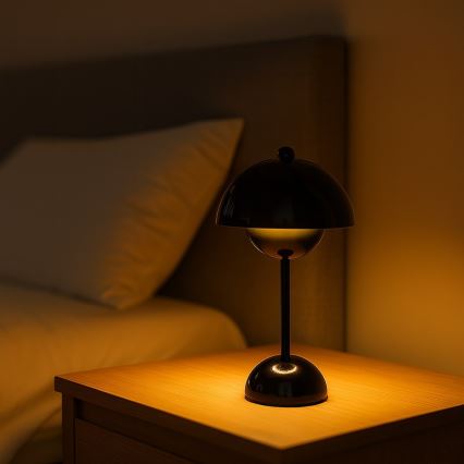 Candeeiro de Mesa Tátil LED Recarregável COSTA LED/3W/5V 2400 mAh 3000-6000K preto