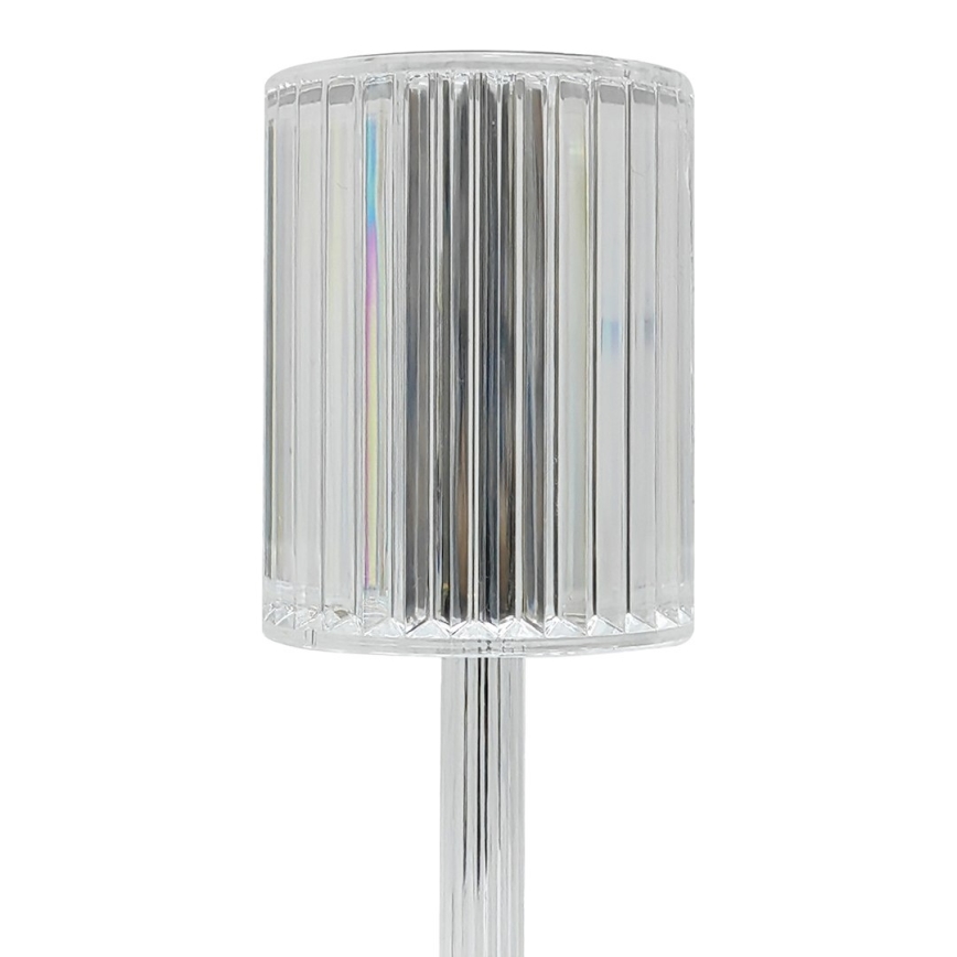 Candeeiro de mesa tátil recarregável LED SIMPLE LED/1W/5V 2400 mAh 3000-6000K transparente