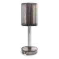 Candeeiro de mesa tátil recarregável SIMPLE LED/1W/5V 3000-6000K 2400 mAh cinzento fumado