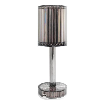 Candeeiro de mesa tátil recarregável SIMPLE LED/1W/5V 3000-6000K 2400 mAh cinzento fumado