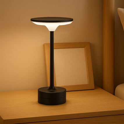 Candeeiro de mesa tátil recarregável TAVOLO LED/2,5W/5V 2400 mAh 3000-6000K preto