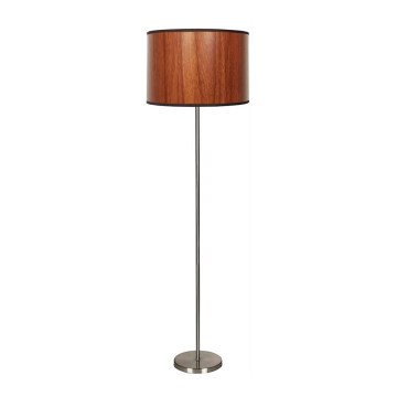 Candeeiro de mesa TIMBER 1xE27/60W/230V castanho/cromado mate