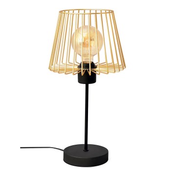 Candeeiro de mesa TORRI 1xE27/15W/230V dourada/preto