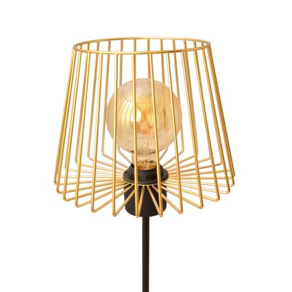 Candeeiro de mesa TORRI 1xE27/15W/230V dourada/preto