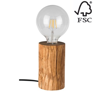 Candeeiro de mesa TRABO 1xE27/25W/230V pinho - certificado por FSC