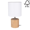 Candeeiro de mesa TRONGO ROUND 1xE27/25W/230V carvalho - certificado por FSC