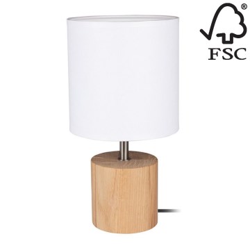 Candeeiro de mesa TRONGO ROUND 1xE27/25W/230V carvalho - certificado por FSC