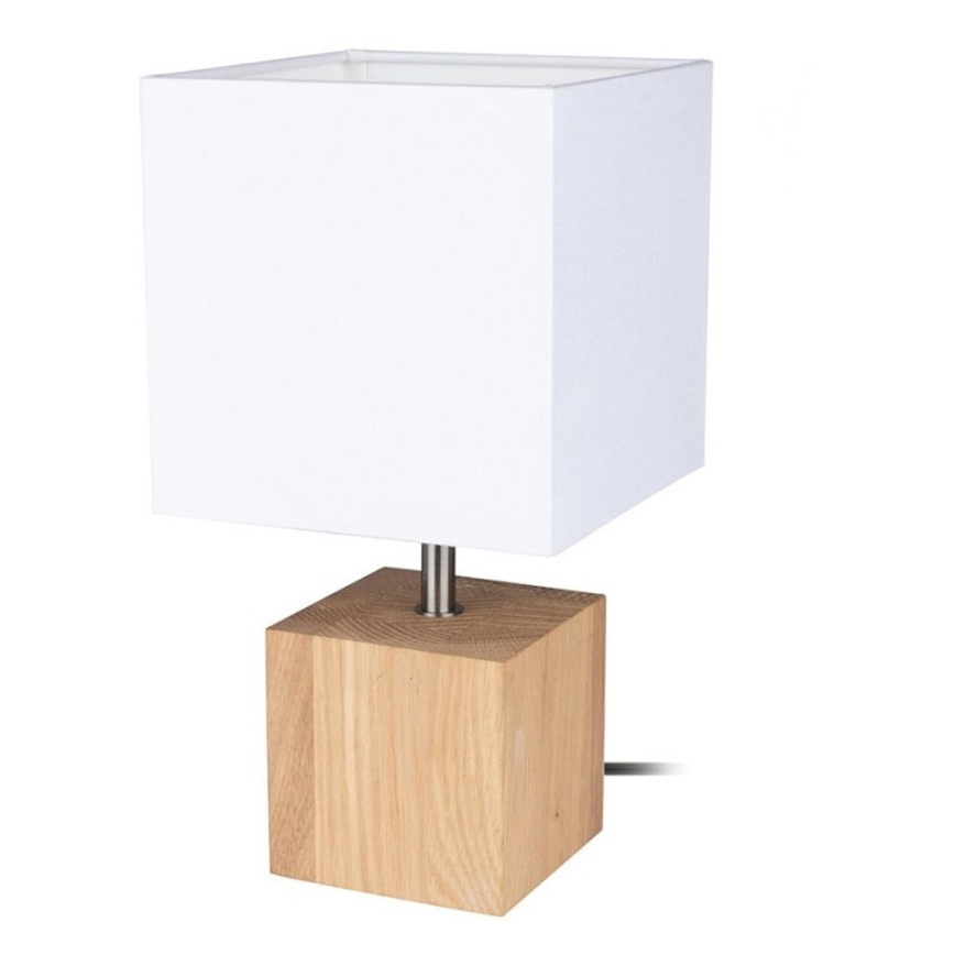 Candeeiro de mesa TRONGO SQUARE 1xE27/25W/230V carvalho