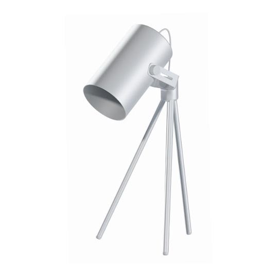 Candeeiro de mesa TUBA 1xE27/24W/230V branco