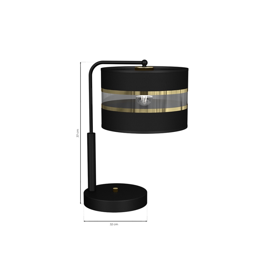 Candeeiro de mesa ULTIMO 1xE27/60W/230V preto