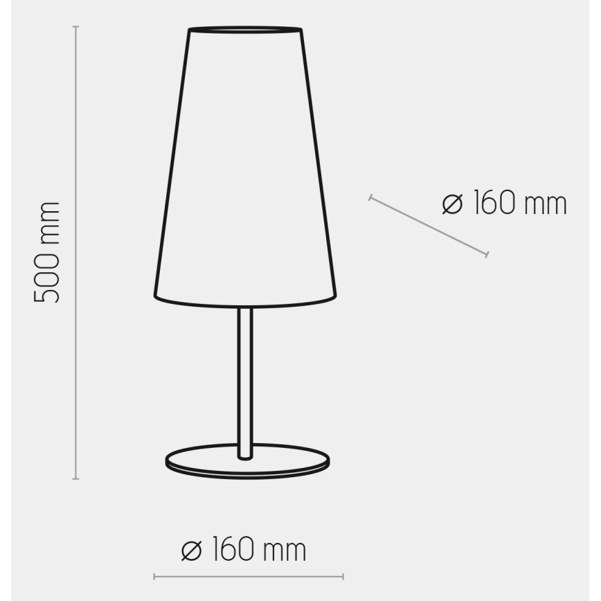 Candeeiro de mesa UMBRELLA 1xE27/15W/230V cinzento