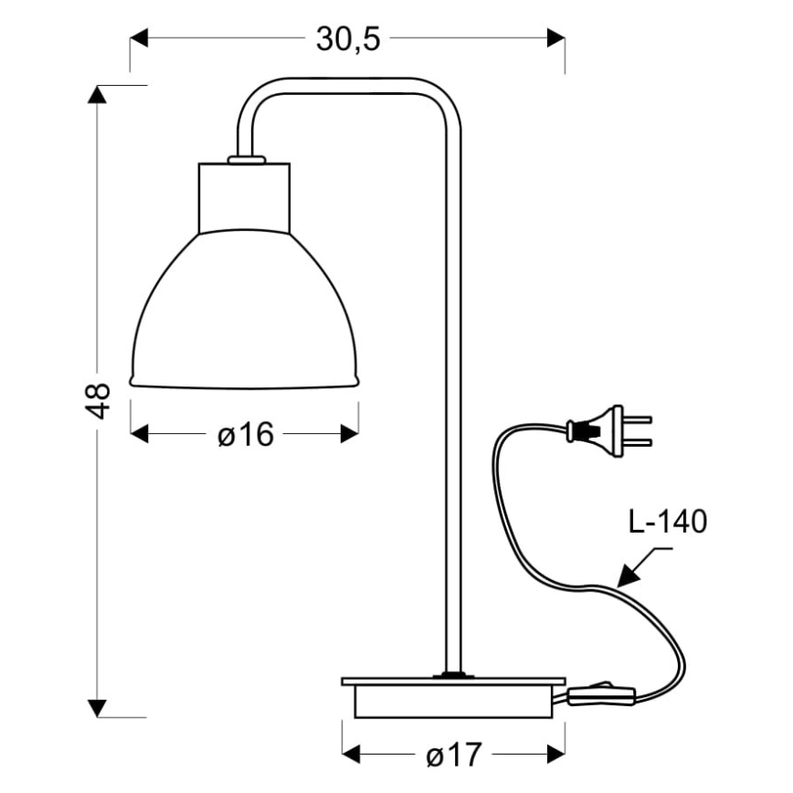 Candeeiro de mesa VARIO 1xE27/60W/230V