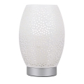 Candeeiro de mesa VENUS 1xE27/60W/230V branco/prata