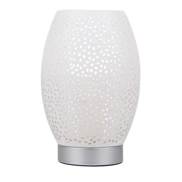 Candeeiro de mesa VENUS 1xE27/60W/230V branco/prata