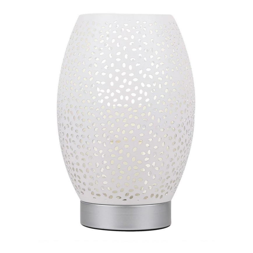 Candeeiro de mesa VENUS 1xE27/60W/230V branco/prata