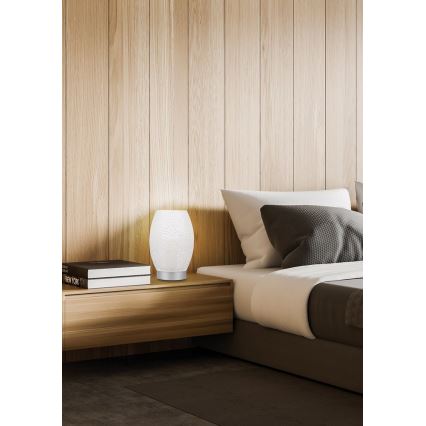 Candeeiro de mesa VENUS 1xE27/60W/230V branco/prata