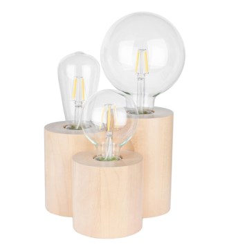 Candeeiro de mesa VINCENT 3xE27/15W/230V Bétula