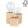 Candeeiro de mesa VINCENT 3xE27/15W/230V carvalho - certificado por FSC