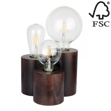 Candeeiro de mesa VINCENT 3xE27/15W/230V faia - certificado por FSC