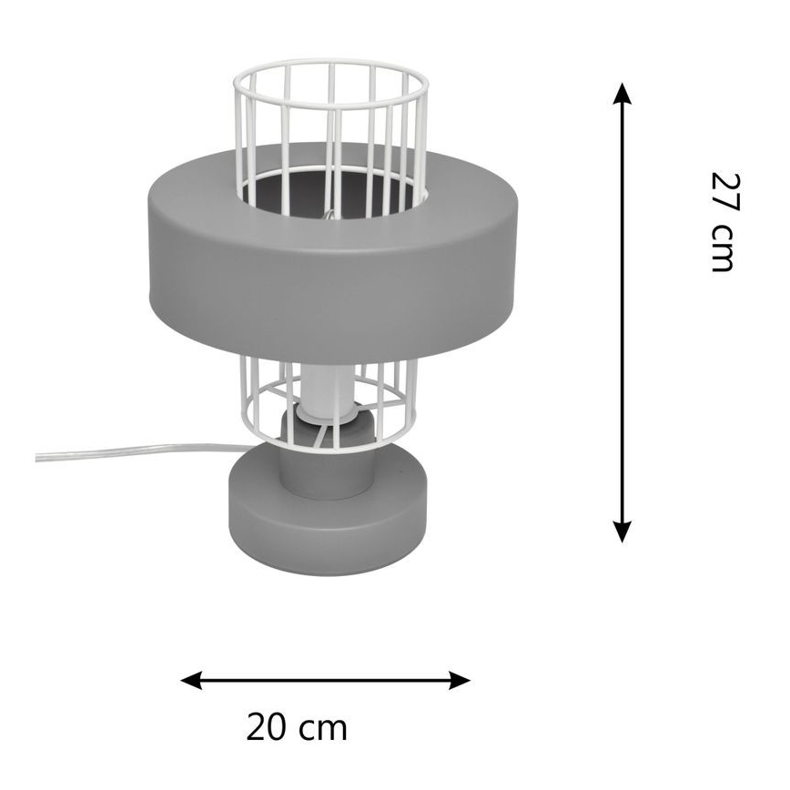Candeeiro de mesa VOLTA 1xE27/15W/230V cinzento