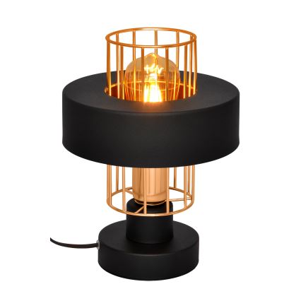 Candeeiro de mesa VOLTA 1xE27/15W/230V preto/dourado