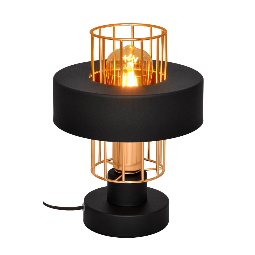Candeeiro de mesa VOLTA 1xE27/15W/230V preto/dourado