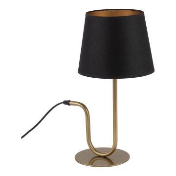 Candeeiro de mesa VOLUTTO 1xE27/60W/230V preto/cobre
