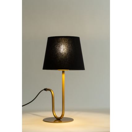 Candeeiro de mesa VOLUTTO 1xE27/60W/230V preto/cobre