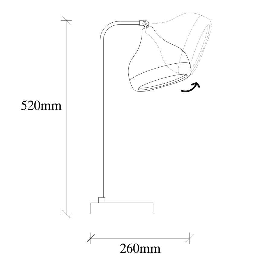 Candeeiro de mesa YILDO 1xE27/40W/230V