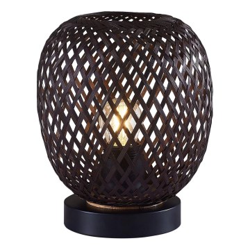 Candeeiro de mesa ZANZIBAR 1xE27/20W/230V diâmetro 18 cm bambu
